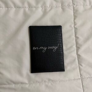 Navy Blue Croc Embossed Passport Holder
